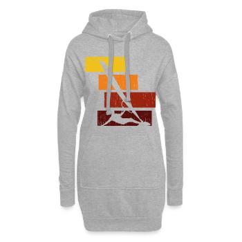 Windsurfen Buntes Hemd - Hoodie-Kleid - Grau meliert - Vorne
