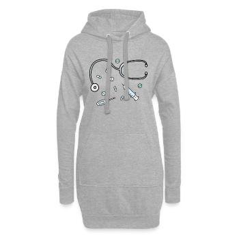 Medizin - Hoodie-Kleid - Grau meliert - Vorne