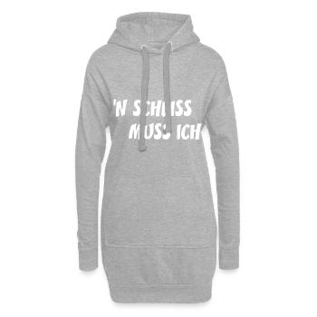 Nen Scheiss muss ich - Hoodie-Kleid - Grau meliert - Vorne