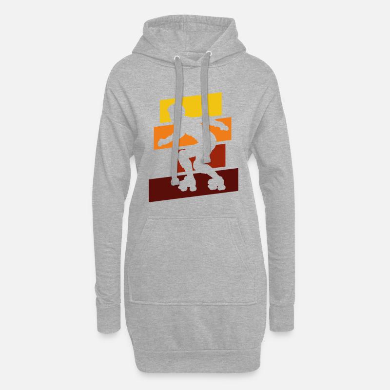 Roller Derby - Hoodie-Kleid - Grau meliert