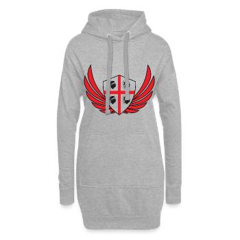 Sardinien Flagge Flügel Sardisch Italien Geschenk- - Hoodie-Kleid - Grau meliert - Vorne