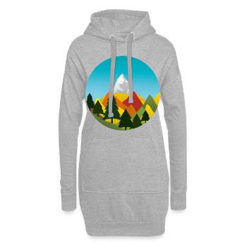 Herbst - Hoodie-Kleid - Grau meliert - Vorne