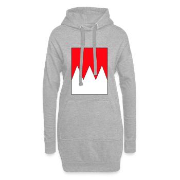 Fränkische Rechen Wappen Symbol Franken - Hoodie-Kleid - Grau meliert - Vorne