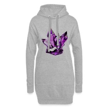 Lila Geode - Hoodie-Kleid - Grau meliert - Vorne