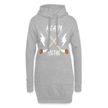 alphorn heavy metal - Hoodie-Kleid - Grau meliert - Vorne