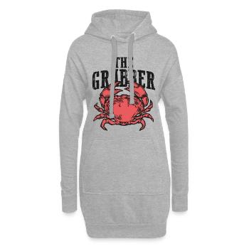 Krabben – Shirt Strandurlaub Geschenk - Hoodie-Kleid - Grau meliert - Vorne