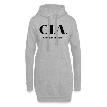 CIA Christian in Action - Hoodie-Kleid - Grau meliert - Vorne