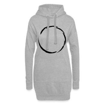 Kreis Symbol - Hoodie-Kleid - Grau meliert - Vorne