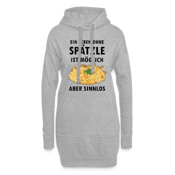 Schwaben Shirt | Spätzle Maultaschen Geschenkideen - Hoodie-Kleid - Grau meliert - Vorne