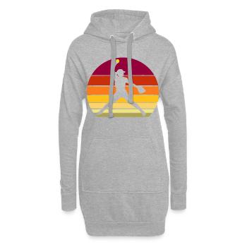 Baseball softball sport - Sweat-shirt à capuche long Femme - gris chiné - Devant