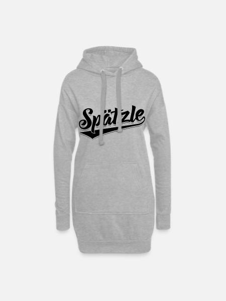 Spätzle | Schwabe Schwäbisch Käsespätzle Geschenke - Hoodie-Kleid - Grau meliert