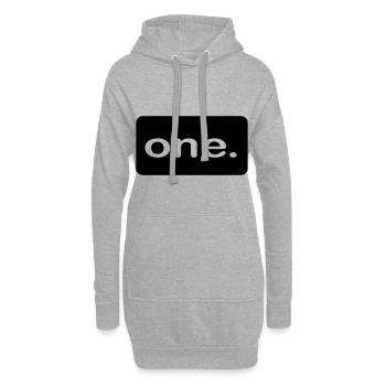 one! birthday Erste Geburtstag Baby Shirt - Hoodie-Kleid - Grau meliert - Vorne