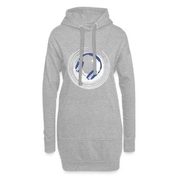 Kopfhörer Musik - Hoodie-Kleid - Grau meliert - Vorne