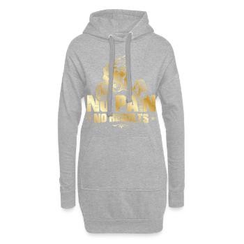 wolf no pain workout gold - Hoodie-Kleid - Grau meliert - Vorne