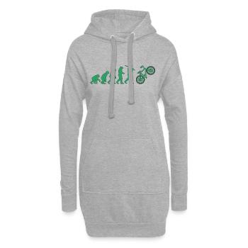 Evolution pour vélo et vélo bicycle - Sweat-shirt à capuche long Femme - gris chiné - Devant