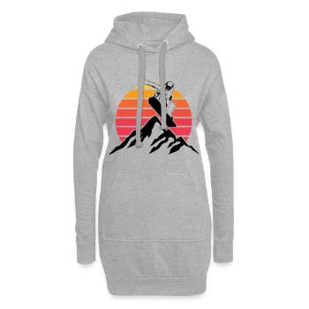 Snowboard Snowboarder Snowboarden Winter Geschenke - Hoodie-Kleid - Grau meliert - Vorne