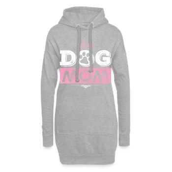 Hunde Mama Hund - Hoodie-Kleid - Grau meliert - Vorne