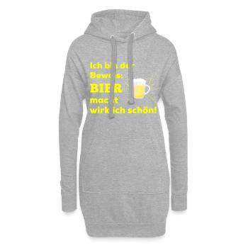 Bier Spruch Lustig Witzig lustig - Hoodie-Kleid - Grau meliert - Vorne