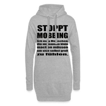 Contre l'intimidation - Sweat-shirt à capuche long Femme - gris chiné - Devant