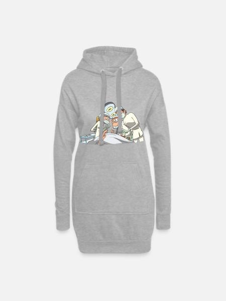 Krankenschwester Pfleger Operation Team Ärzte - Hoodie-Kleid - Grau meliert