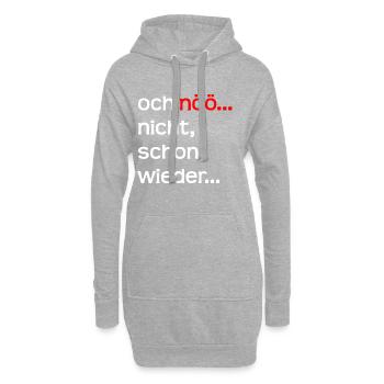 och nöö nicht schon wieder - Hoodie-Kleid - Grau meliert - Vorne