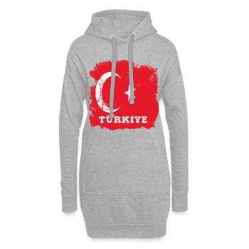 Turkey Türkiye - Hoodie Dress - heather grey - Front