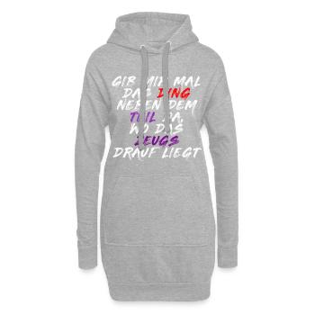 GIB MIR MAL DAS DING NEBEN DEM TEIL WO DAS ZEUG - Hoodie-Kleid - Grau meliert - Vorne