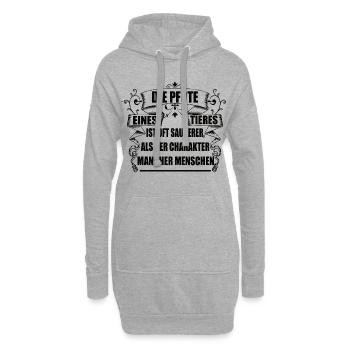 Tier Tiere Die Pfote Eines Tieres s - Hoodie-Kleid - Grau meliert - Vorne