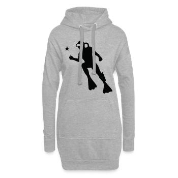 Tauchen – Shirt Urlaub Sport Neoprenanzug Geschen - Hoodie-Kleid - Grau meliert - Vorne