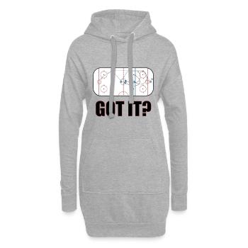 Eishockey | Sport Eishockey Spieler Fan Geschenke - Hoodie-Kleid - Grau meliert - Vorne