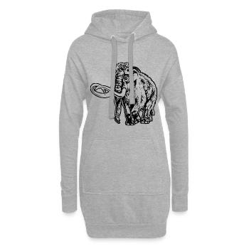 Mammouth - Sweat-shirt à capuche long Femme - gris chiné - Devant
