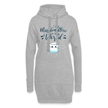 Bonbons guimauve doux disant enfants - Sweat-shirt à capuche long Femme - gris chiné - Devant