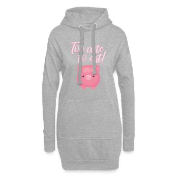 Vegetarisch Schwein Vegan Spruch Vegetarier - Hoodie-Kleid - Grau meliert - Vorne