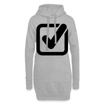 haken symbol icon - Hoodie-Kleid - Grau meliert - Vorne