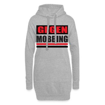 Gegen Mobbing - Hoodie-Kleid - Grau meliert - Vorne