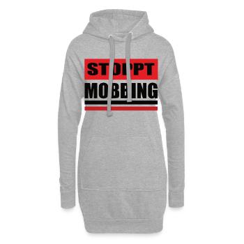 Gegen Mobbing - Hoodie-Kleid - Grau meliert - Vorne