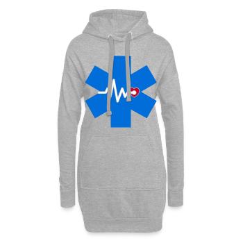 Medizin Arzt Doktor Sanitäter Rettungssanitäter - Hoodie-Kleid - Grau meliert - Vorne