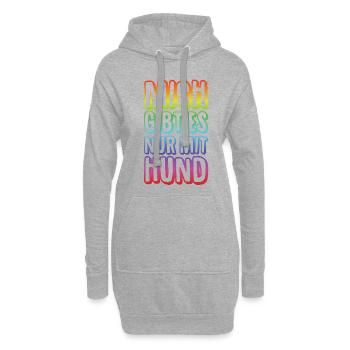 Hunde – Shirt Lieblingstier Vierbeiner Geschenk - Hoodie-Kleid - Grau meliert - Vorne