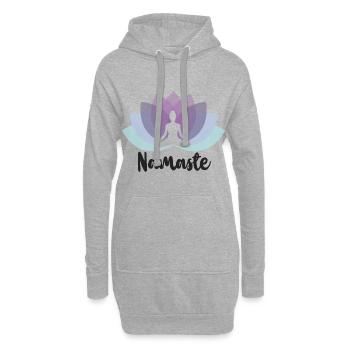 Chemise de yoga Namaste cadeau de sport préféré - Sweat-shirt à capuche long Femme - gris chiné - Devant