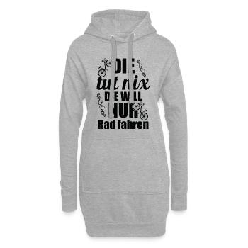 Fahrrad – Shirt Radsport Drahtesel Geschenk - Hoodie-Kleid - Grau meliert - Vorne