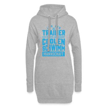 Schwimmen – Shirt Trainer Wassersport Geschenk - Hoodie-Kleid - Grau meliert - Vorne