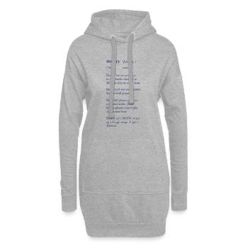 Ice Hockey Definition - Hoodie-Kleid - Grau meliert - Vorne