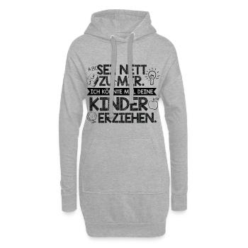 Erzieherin Erzieher | Ausbildung Beruf Geschenke - Hoodie-Kleid - Grau meliert - Vorne