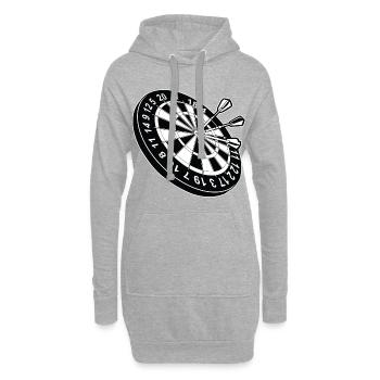 Dartscheibe Dart - Hoodie-Kleid - Grau meliert - Vorne
