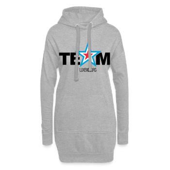 Team Sterne Luxemburg - Hoodie-Kleid - Grau meliert - Vorne