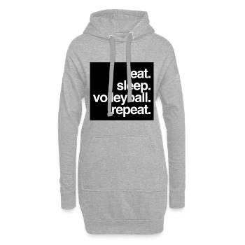 Mangez Sommeil Répétez Volleyball - Sweat-shirt à capuche long Femme - gris chiné - Devant