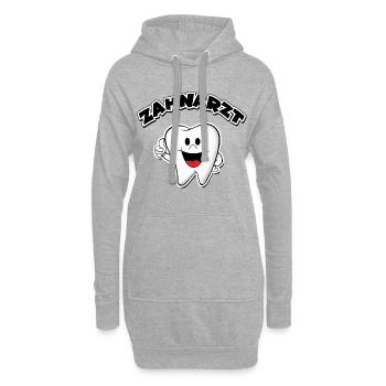Zahnarzt - Hoodie-Kleid - Grau meliert - Vorne
