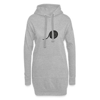 roue de réglisse - Sweat-shirt à capuche long Femme - gris chiné - Devant