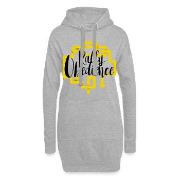 Rally Obedience Design pour les sports canins avec chien - Sweat-shirt à capuche long Femme - gris chiné - Devant