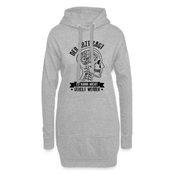 Fahrrad – Shirt Radsport Drahtesel Geschenk - Hoodie-Kleid - Grau meliert - Vorne